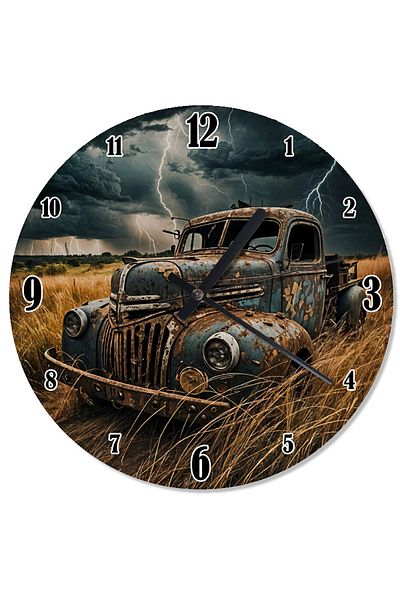 karizmart Old Rusty Car Retro Wall Clock