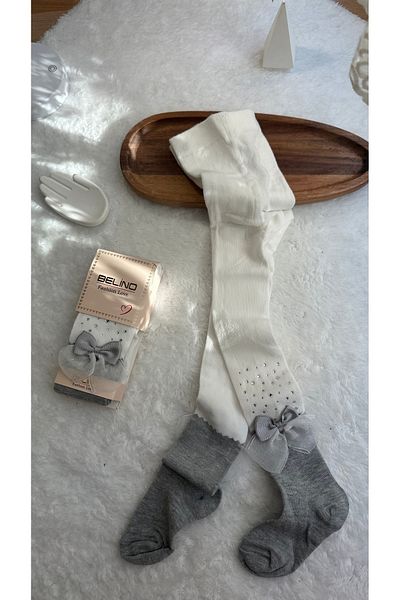 medineticaret Ribbon Cotton Stone Children's Pantyhose