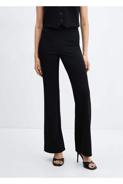 MANGO Woman Straight Cut Knitwear Trousers