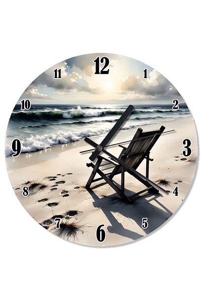 ekart Chair Silence on the Beach Special Design Wall Clock