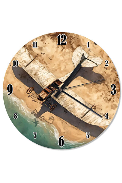 ekart Old Winged Airplane Analog Wall Clock