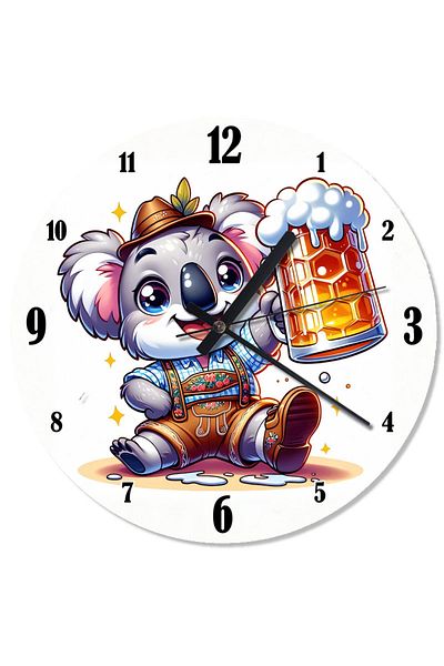 ekart Koala Holding a Drink Shaped Wall Clock
