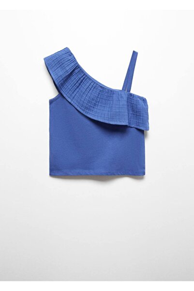 MANGO Kids Fırfırlı asimetrik tişört