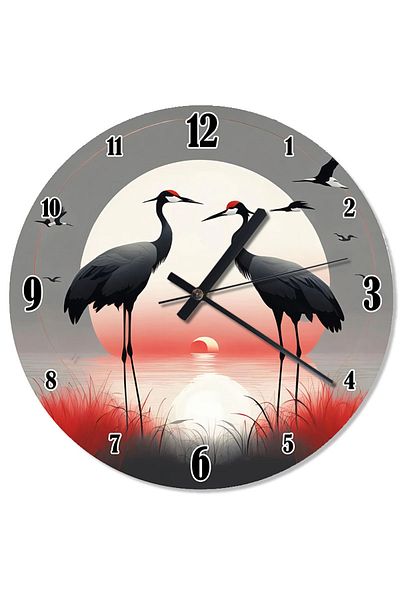 ekart Storks on Sunset Custom Design Wall Clock