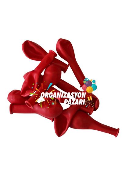 Organizasyon Pazarı 5 Inch Red Color Small Size 25 Pieces Decoration Balloon