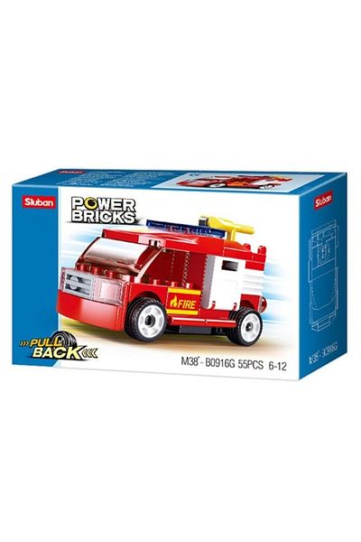 Sluban Power Bricks Pull and Drop Fire Truck