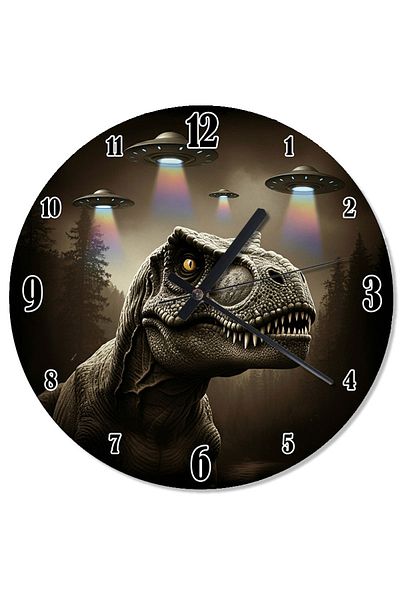 ekart Dark Dinosaur Flowing Wall Clock