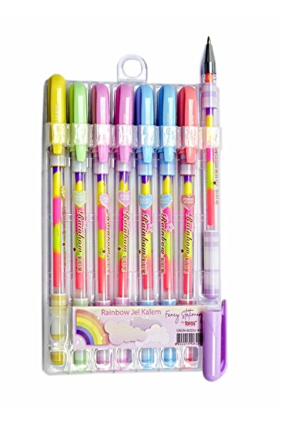 Taros Marka: Gökkuşağı Jel Kalem 8 Li Set Kategori: Tükenmez Kalemler