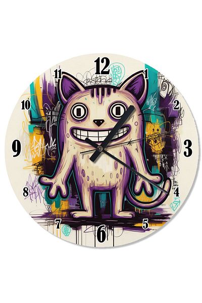 ekart Funny Cartoon Monster Custom Design Wall Clock