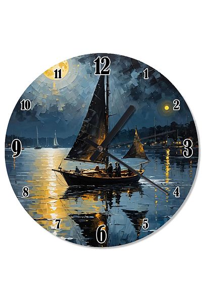 ekart Peaceful Sailing Boat Special Design Wall Clock