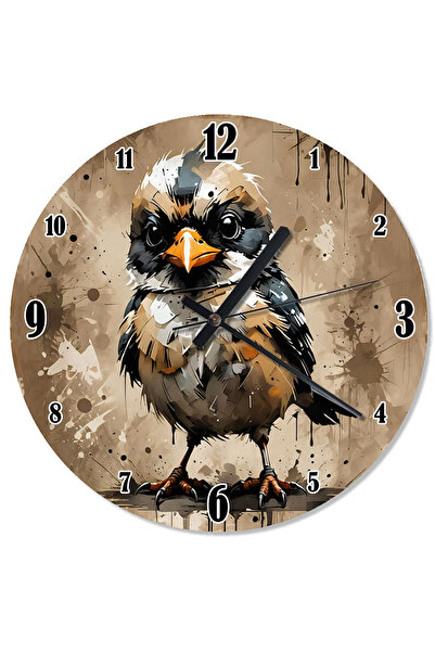 ekart ساعة حائط بتصميم خاص لرسم العصفور اللطيف