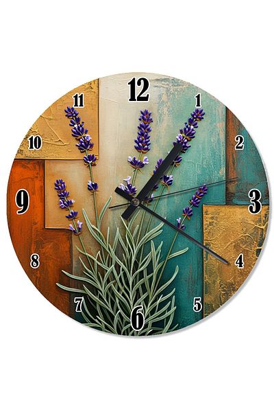 ekart Lavender and Yellow Background Design Wall Clock