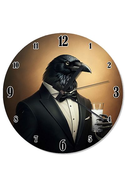 ekart Smart Crow in Tuxedo Special Design Wall Clock
