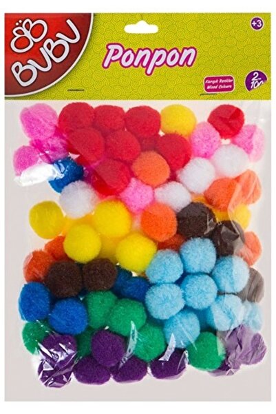 Sevimle Store 100 τεμάχια 2 εκ. Πολύχρωμα πομπόμ BU-BU00109