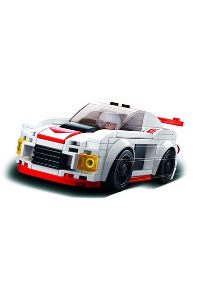 Sluban White Race Car - Car Club