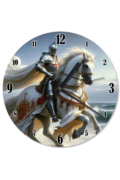 ekart Armored Knight and Horse Design Wall Clock