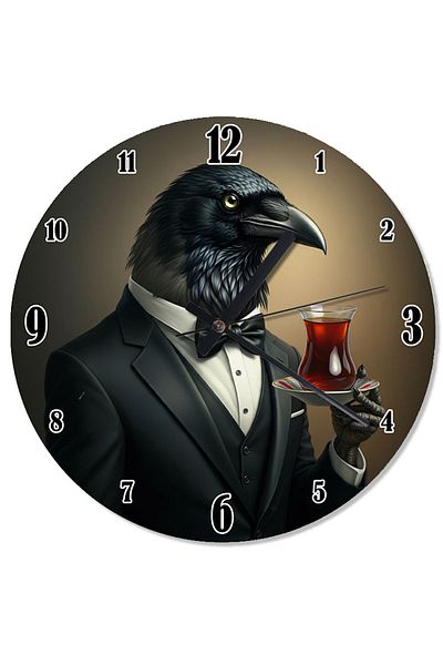 ekart Elegant Crow in Tuxedo Special Design Wall Clock