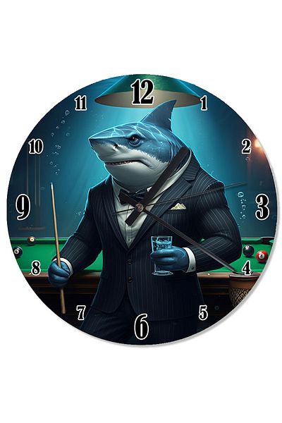 ekart Tuxedo Sharp Shark Flowing Wall Clock