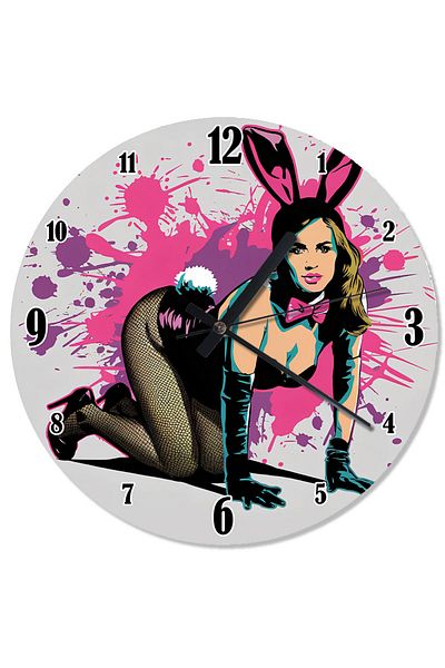 ekart Crazy Woman Rabbit Special Design Wall Clock