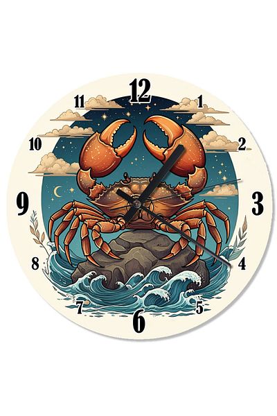 ekart Crab Power in the Ocean Design Wall Clock