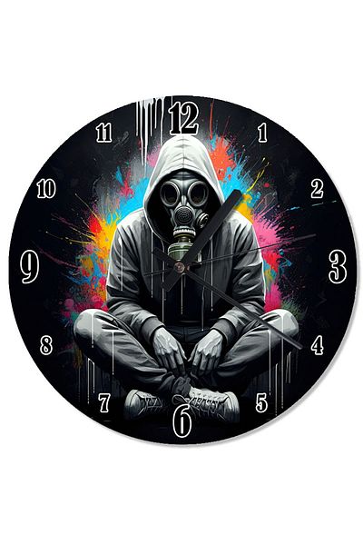 ekart Hooded Mysterious Figure Flowing Wall Clock