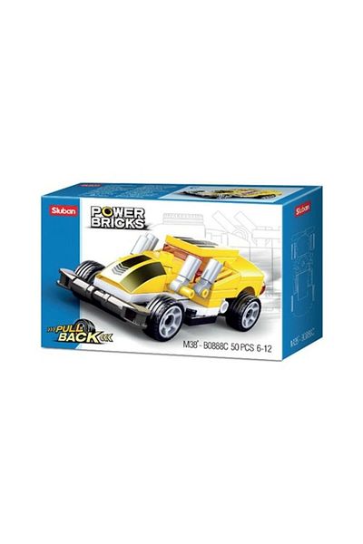 Sluban Power Brıcks Orange Sports Car 16148
