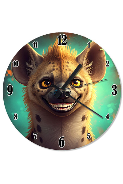 karizmart ساعة حائط تناظرية من هيدج هوج مبتسمة