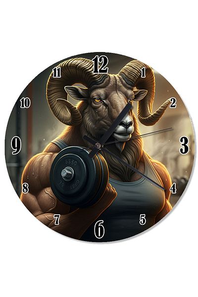 karizmart Barbell and Goat Shaped Wall Clock