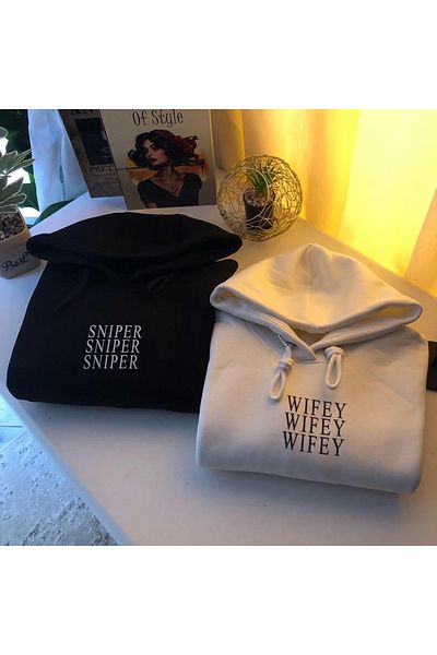 Gofeel Φούτερ με στάμπα White Wifey Oversize