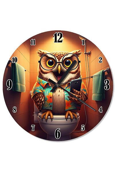 ekart Wise Owl Scientist Special Design Wall Clock