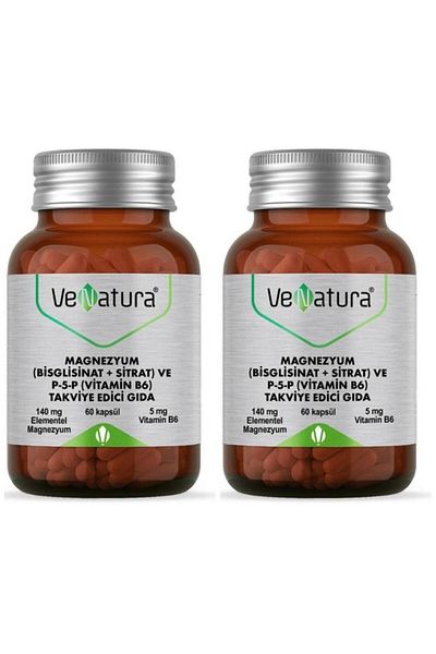 VeNatura 1. Magnesium Bisglycinate Citrate P5P B6 Capsules Number: 120