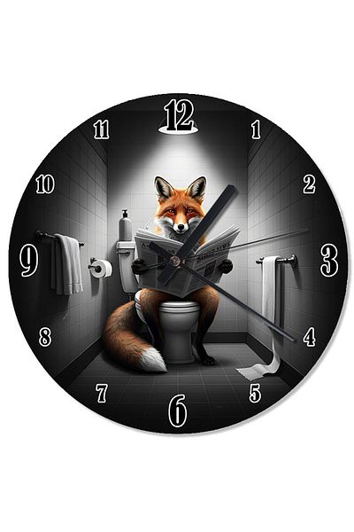karizmart Stylish Fox Portrait Silent Wall Clock