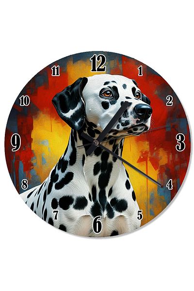 karizmart Dalmatian Dog Drawing Flowing Wall Clock