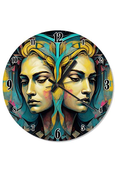 ekart Face to Face Gemini Shaped Wall Clock