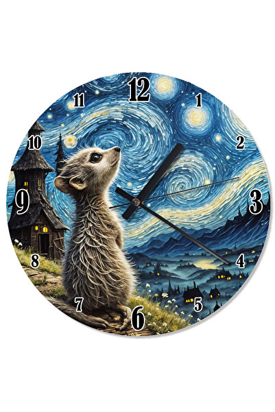 karizmart ساعة حائط بتصميم خاص للسماء المرصعة بالنجوم والميركات