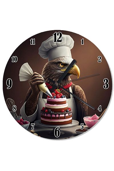 ekart Eagle Making Sweet Pastry Design Wall Clock