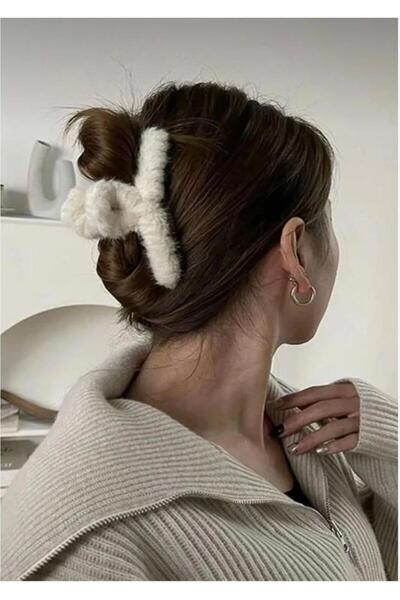 İnDerin Cataramă cu clemă de pluș moale și păroasă