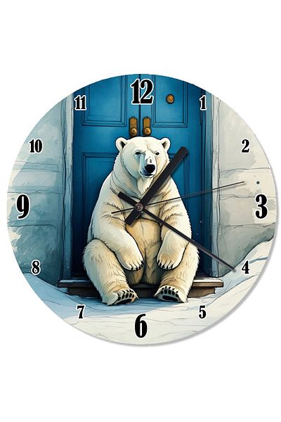 ekart Cute Polar Bear Analog Wall Clock