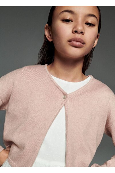 MANGO Kids İnce örgü pamuklu hırka