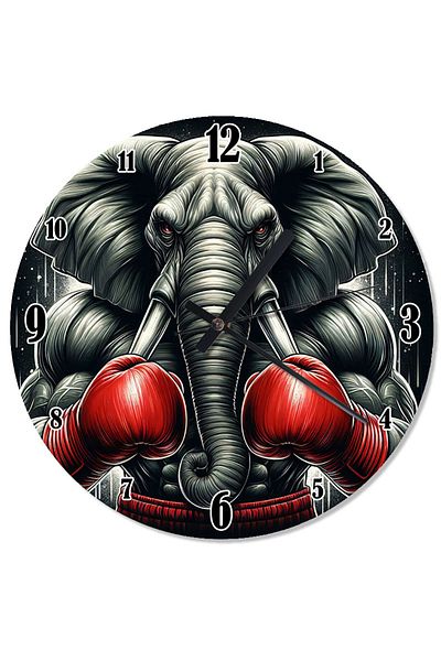 ekart Boxer Sportsman Elephant Design Wall Clock