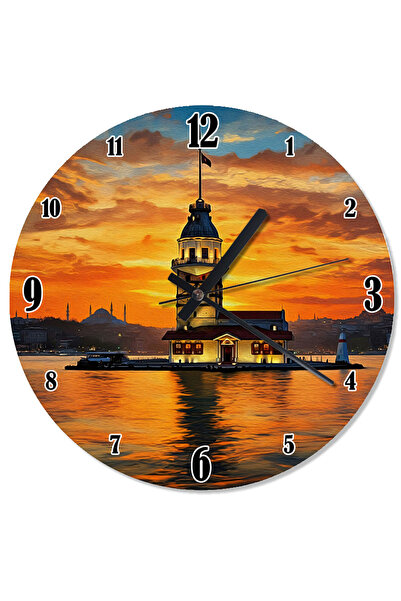 karizmart Maiden's Tower and Sunset Design Wall Clock