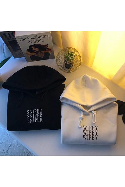 Gofeel Φούτερ με στάμπα White Wifey Oversize