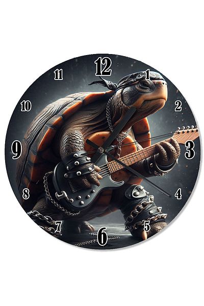 ekart Turtle Playing Guitar Wall Clock