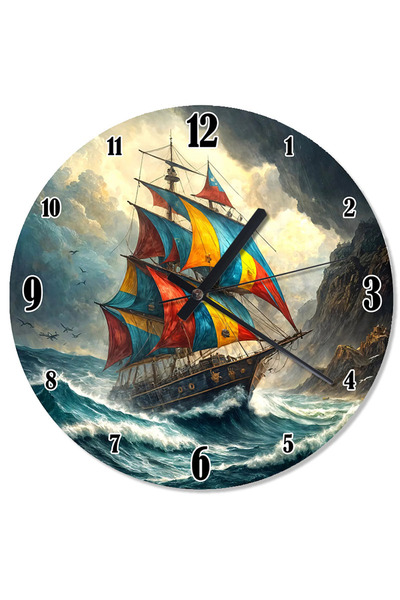 ekart ساعة حائط تناظرية ملونة للمغامرة الشراعية
