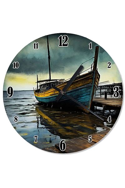 ekart Old Fishing Boat Decorative Wall Clock