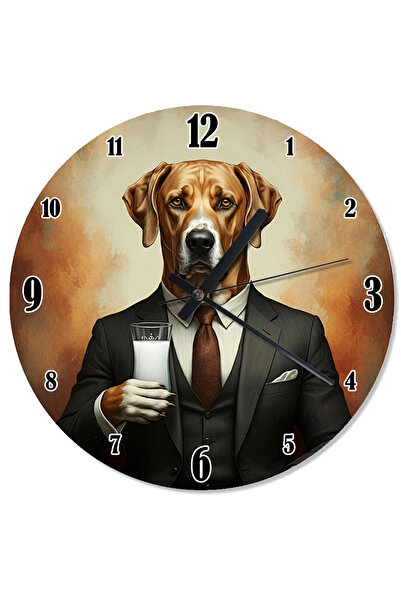 karizmart ساعة حائط بتصميم كلب
