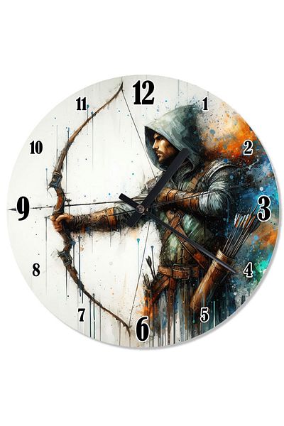 ekart Assassin Archer Holding a Bow Silent Wall Clock