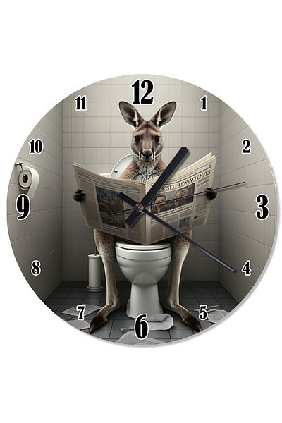 ekart The Joy of the Kangaroo in the Toilet Shaped Wall Clock