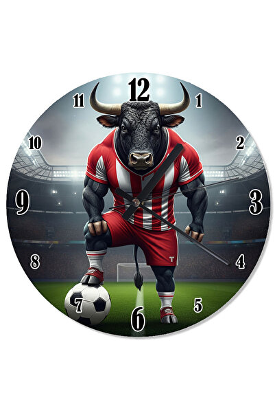 karizmart ساعة حائط على شكل لاعب كرة قدم