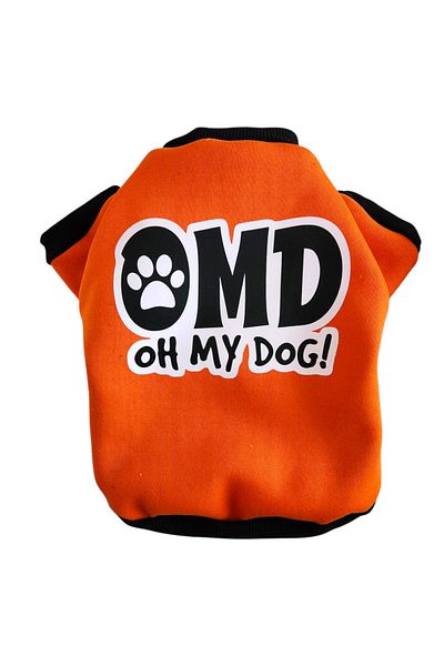 atelyu Cat Dog Clothes Orange Omg Printed Sweatshirt
